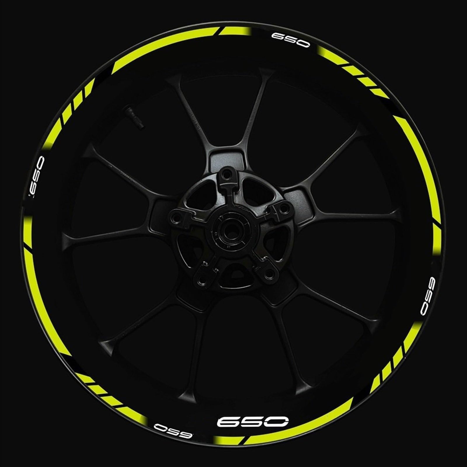 Front and Rear Wheel Hub Decal Set Improved Decoration for Kawasaki for Z650 Motorcycle Rim Stickers(Color29)
