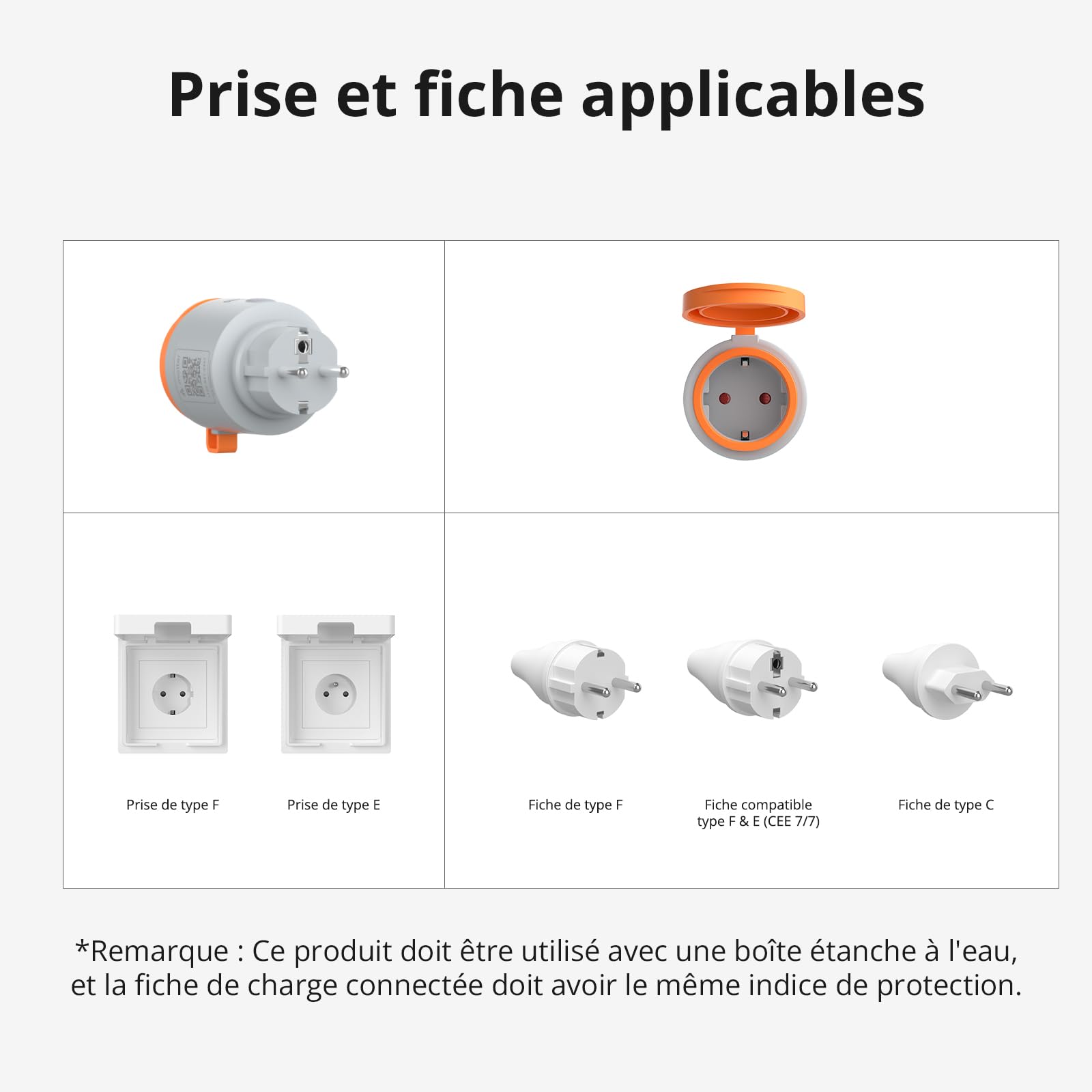 SONOFF S61s Outdoor (Schuko) – Prise Extérieure Intelligente, IP44, Compatible Matter, 2,4 GHz Wi-Fi, 16 A, 3840 W, Surveillance de l'énergie, Protection contre les surcharges, Compatible avec Alexa