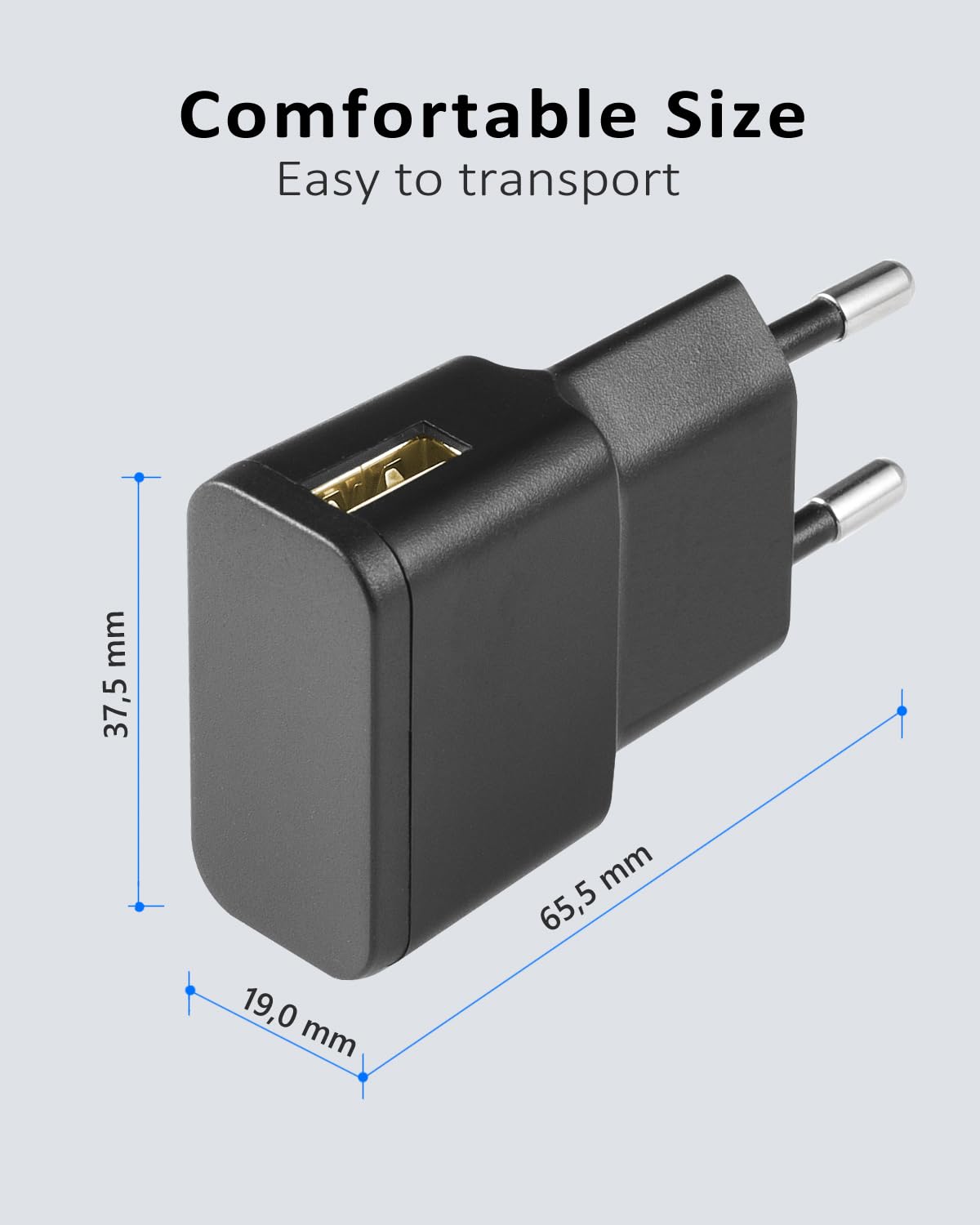 Zestaw 2 ładowarek USB, 5 V 1 A 5 W adapter sieciowy AC na DC, do kamer IP, tabletów, odtwarzaczy MP3, czytników e-booków, smartfonów, elektronarzędzi i wielu innych, kolor czarny