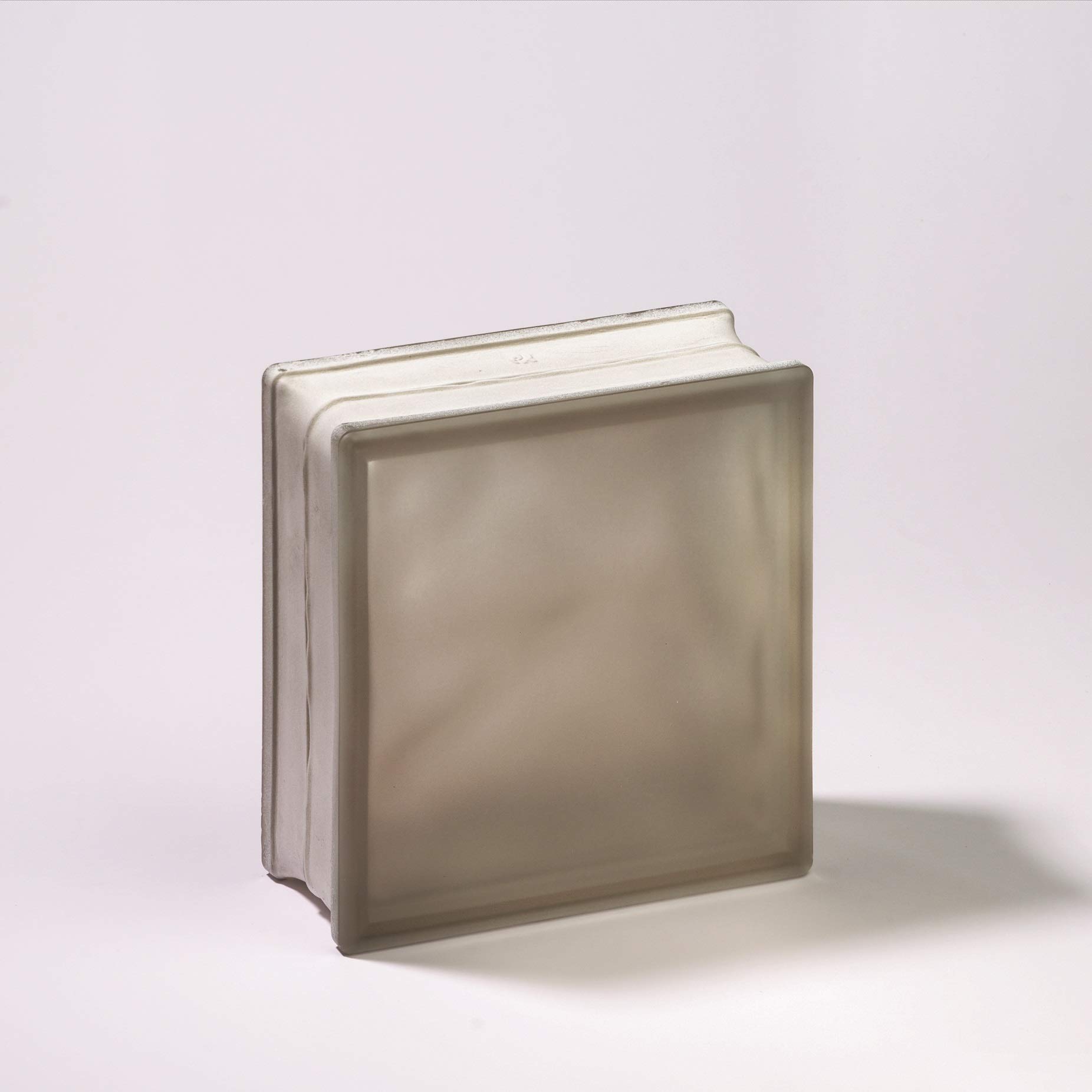 Blocco di cristallo Lux Glass Bronzo Ondulato Sodinato 2 lati | cm 19x19x8 | Unità di vendita 1 scatola da 6 pezzi