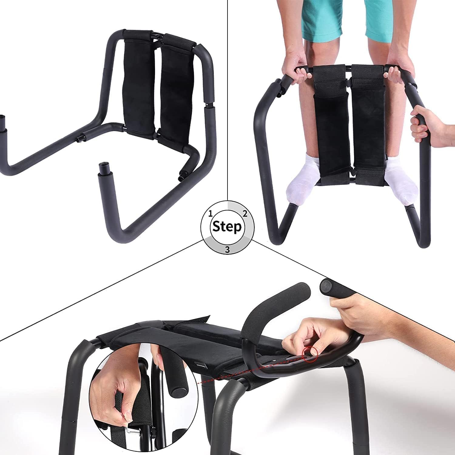 Silla sexual multifuncional con pasamanos, taburete portátil con suspensión, ayuda de posición para parejas, muebles sexuales BDSM elásticos y juguetes eróticos