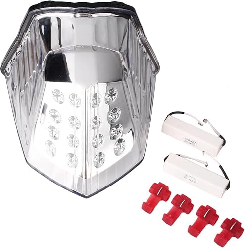 GZYF Luz trasera de freno trasero con indicador de giro para Yamaha XJ6 2009-2012, lente transparente