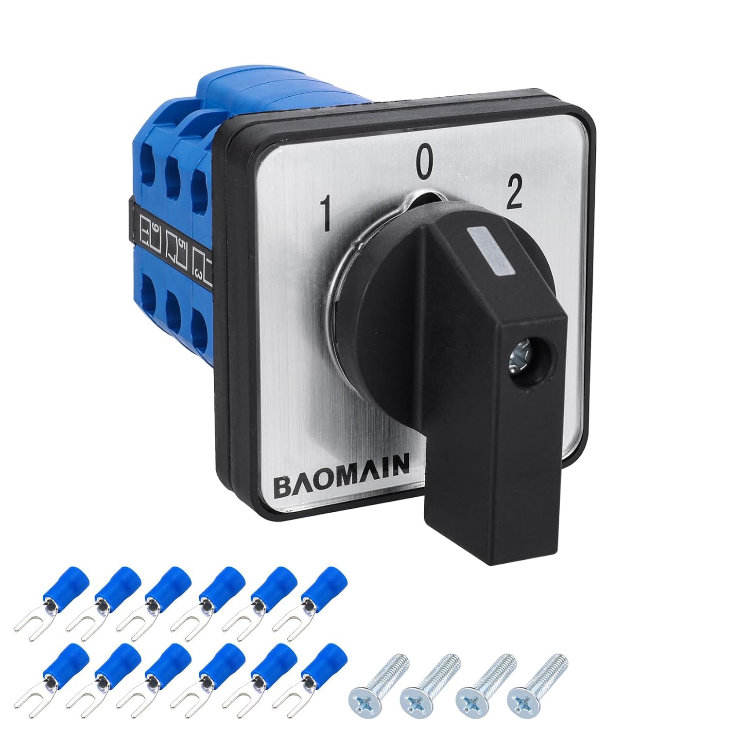 BAOMAIN Interruttore rotativo universale, On-Off, 550 V, 20 A, 3 posizioni, 3 fasi, approvazioni CE, IP66, LW28-20/D303.3