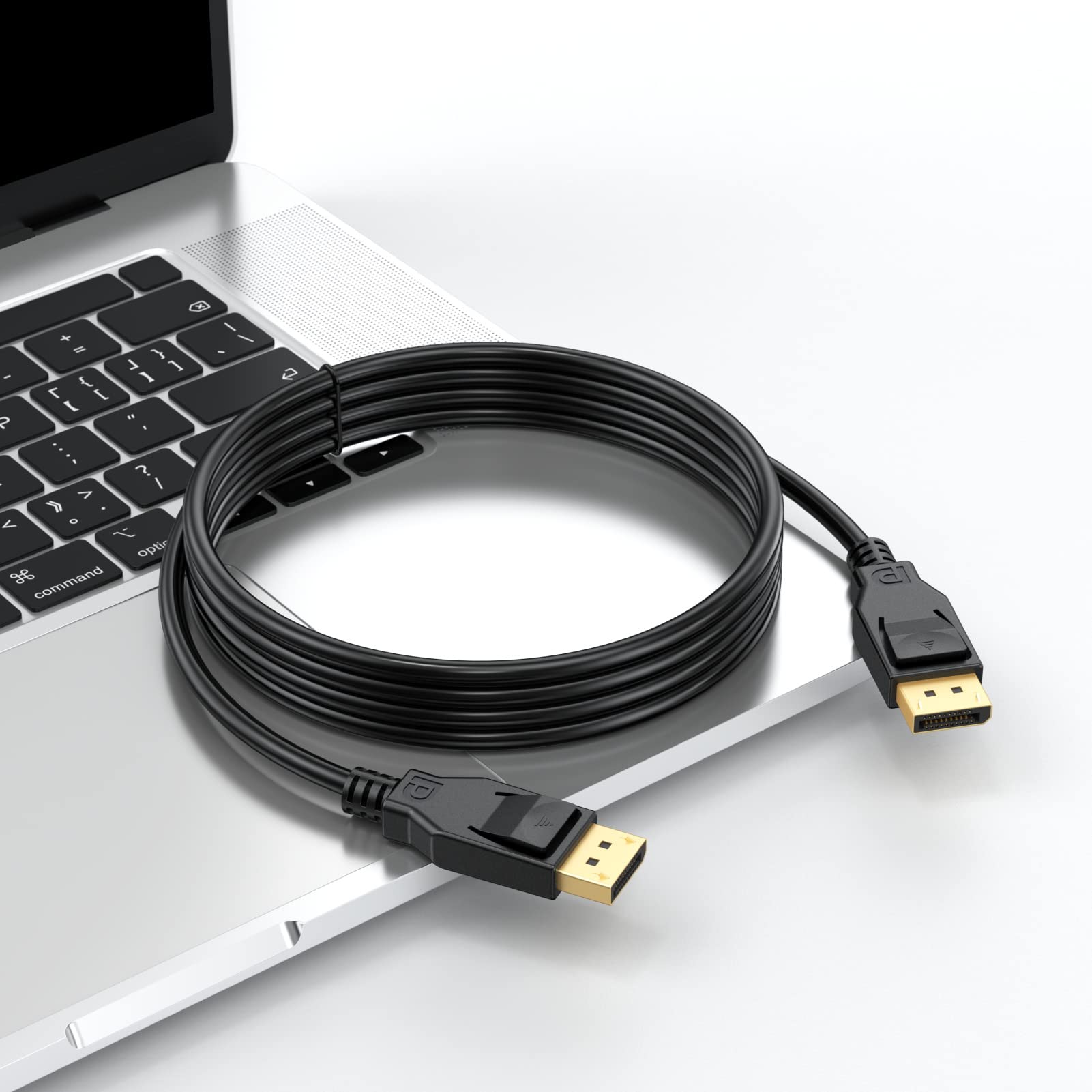 Cavo DisplayPort 8K, Display Port DP 1.4, cavo da 1,8 m (8K a 60Hz, 4K a 120Hz, 2K a 144Hz, 1080P a 240Hz) ad alta velocità per laptop, PC, TV, monitor da gioco, confezione da 5