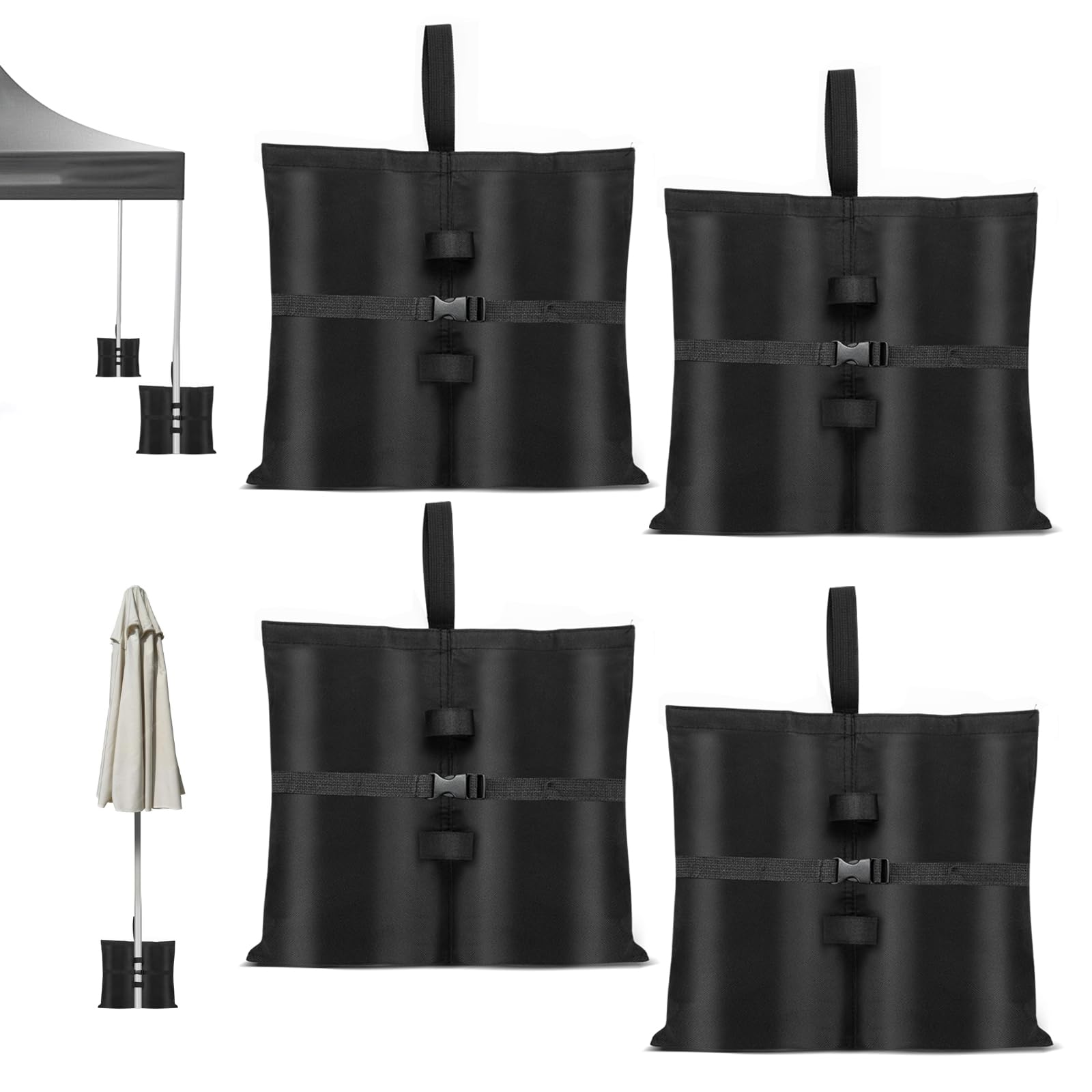 Lot De 4 Poids Pour Tonnelle – Sacs De Sable Imperméables 600D Oxford 50x20cm – Lestage Robuste Pour Tente & Pavillon Jardin