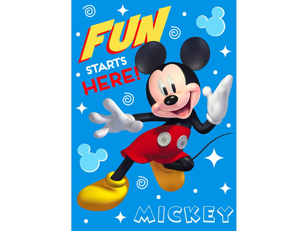 arlis Mickey Disney Fleece Blanket 100 x 140 cm (Mickey Disney Throw)