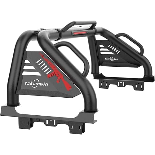 Universal Truck Bed Sport Roll Bar for Full Size & Mid Size Pickup Truck, Adjustable Chase Rack Stainless Steel Roll Bars Compatible with Tundra,Ford F-Series,Ram 1500/2500/3500,Silverado,Sierra,Titan