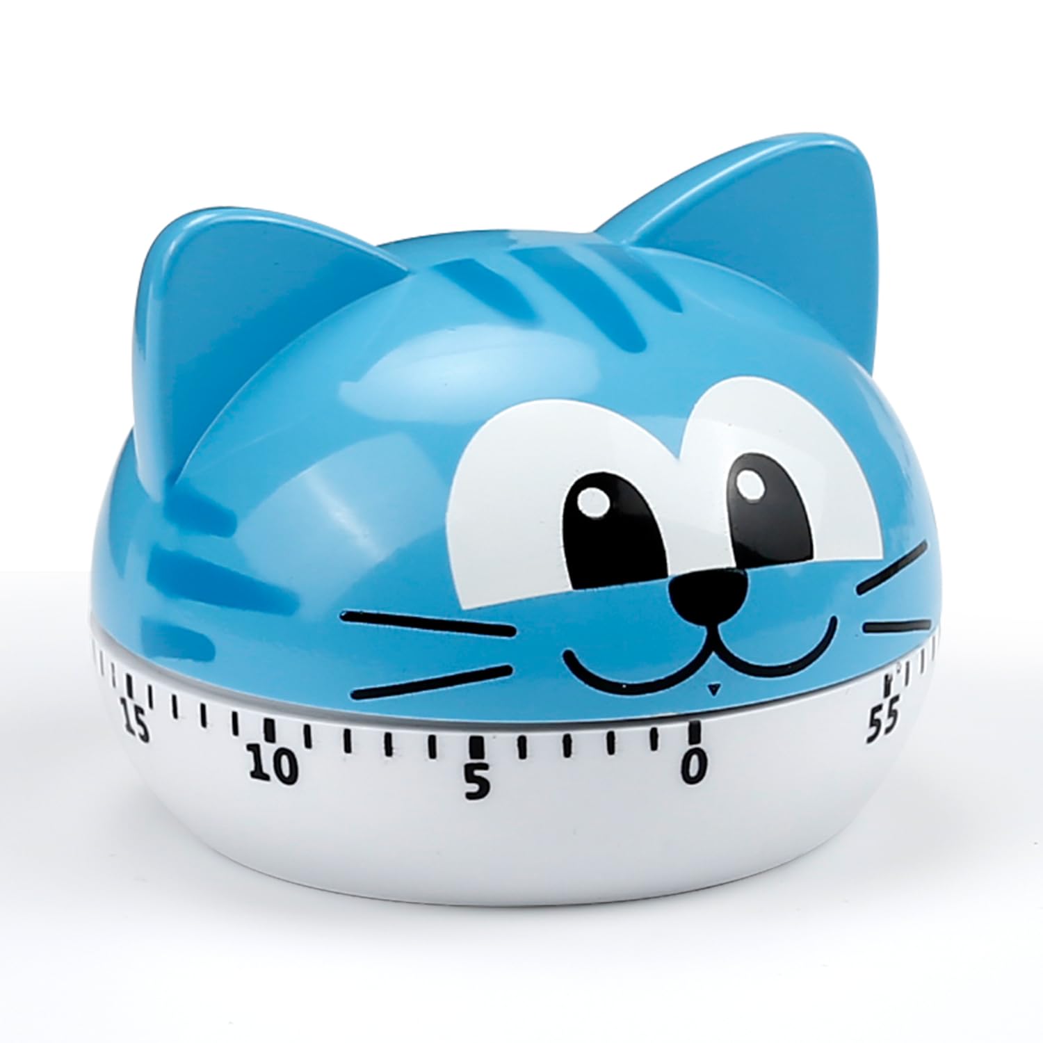 Cute Kitchen Timer Mechanical Timer for Kids (Blue Cat)