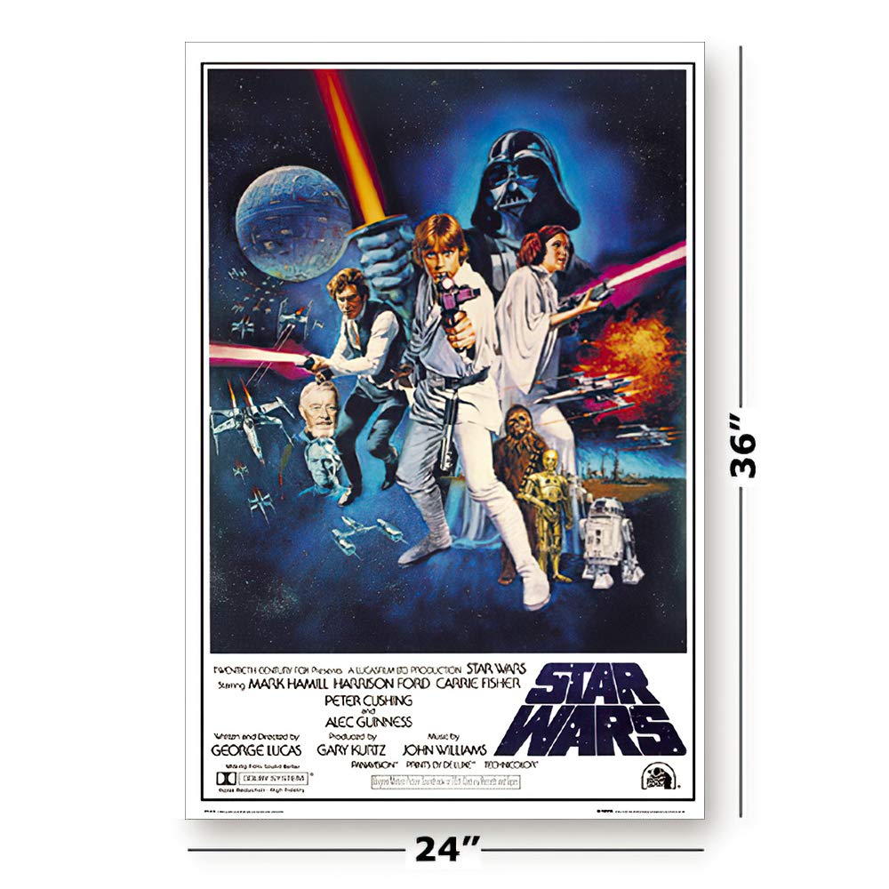 Star Wars Episode I, II, III, IV, V, VI & VII ͠7 Stück Film Poster/Kunstdruck Set (7 Regular Style Poster) (Größe: je 61 x 91,4 cm) Unframed Unframed