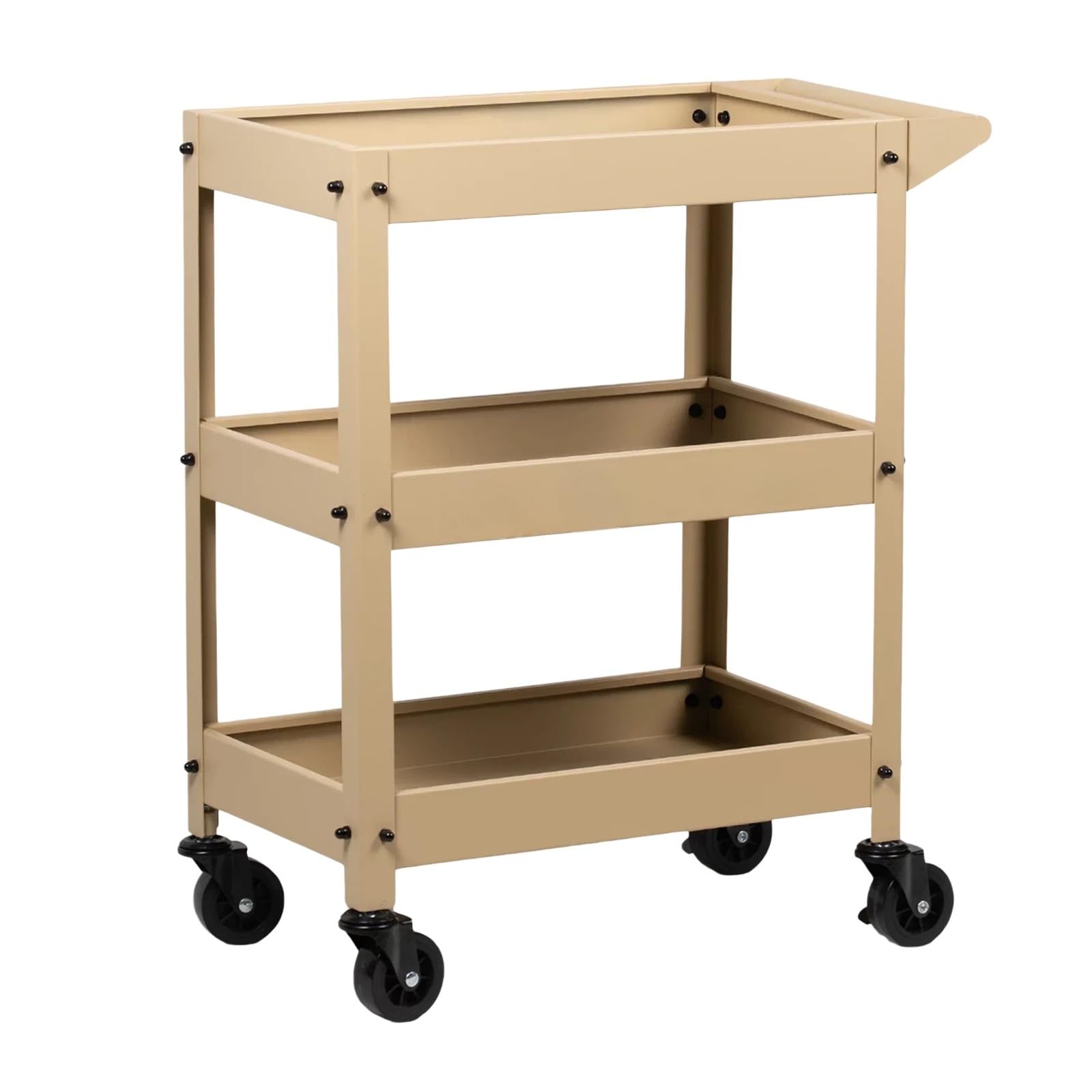 ZYYANSHOP Kitchen Storage Cart 3-Tier Movable Storage Cart Utility Shelf for Kitchen Home Organizer Trolley(Yellow)
