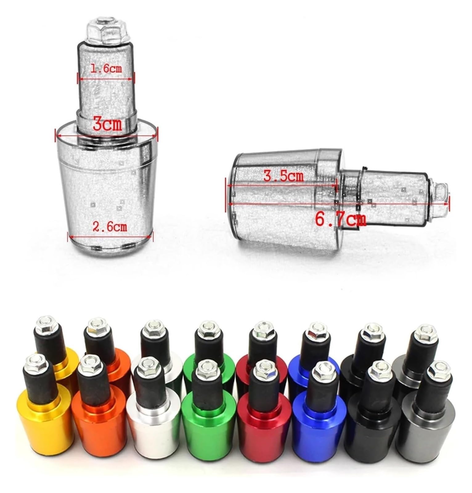 Per D&ucati 848 Per Pan&igale V4 Per Mon&ster 696/821 Per Dia&vel Per Hyper&motard 950 Per Desert X Estremità Manubrio Moto Pesi Manubrio Contrappesi Manubrio(1 Pairs Gray-b)