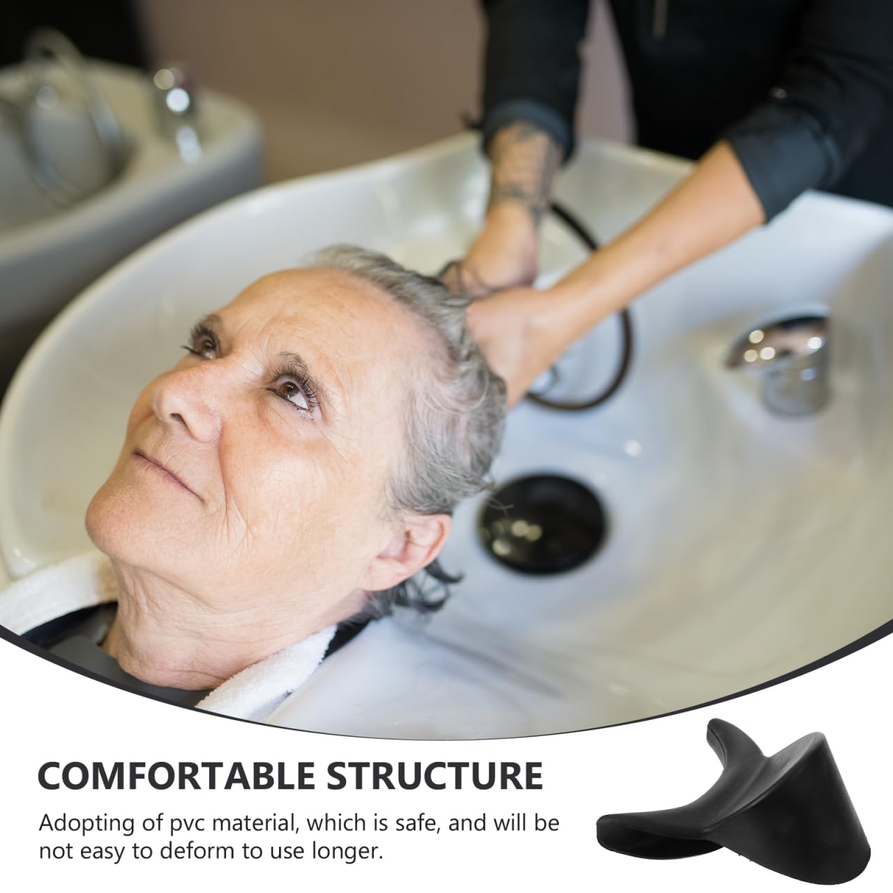 Cuscino Poggiatesta Per Shampoo Da Salone Supporto Cervicale Morbido e Resistente, Cuscino Comodo Per Collo Per Lavaggio Chioma in Vasca, Accessorio Professionale Per Parrucchieri e Spa