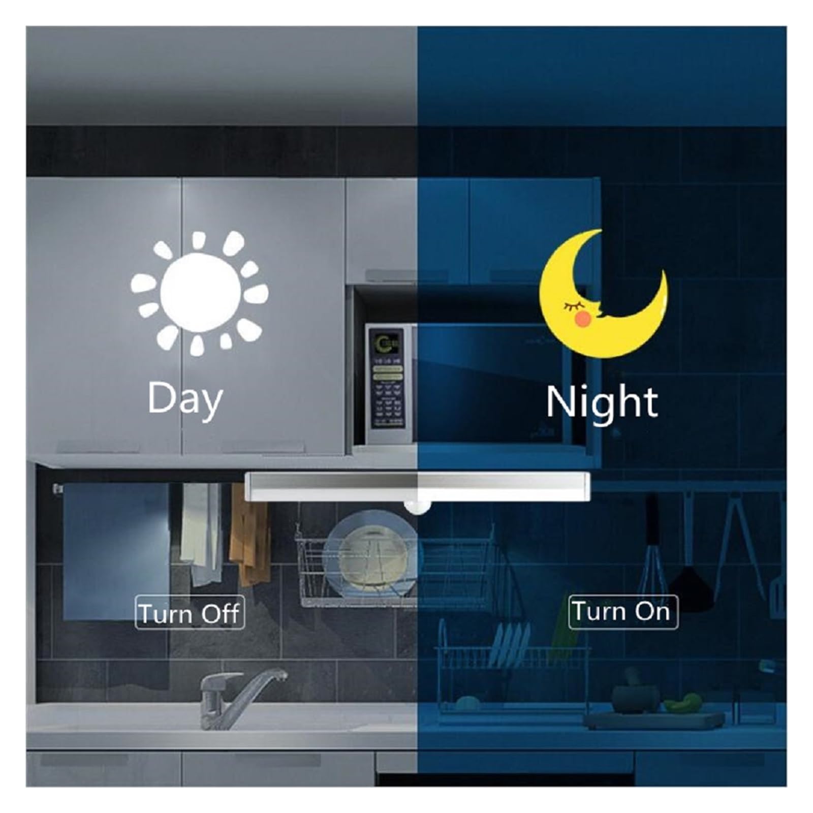 6/10/14/20/34Leds PIR Motion Sensor Licht USB Aufladbare LED Unter Schrank Lampe Treppen Küche Kleiderschrank Betten Bewegungsmelder(Sliver Shell,WARM WHITE_50CM)