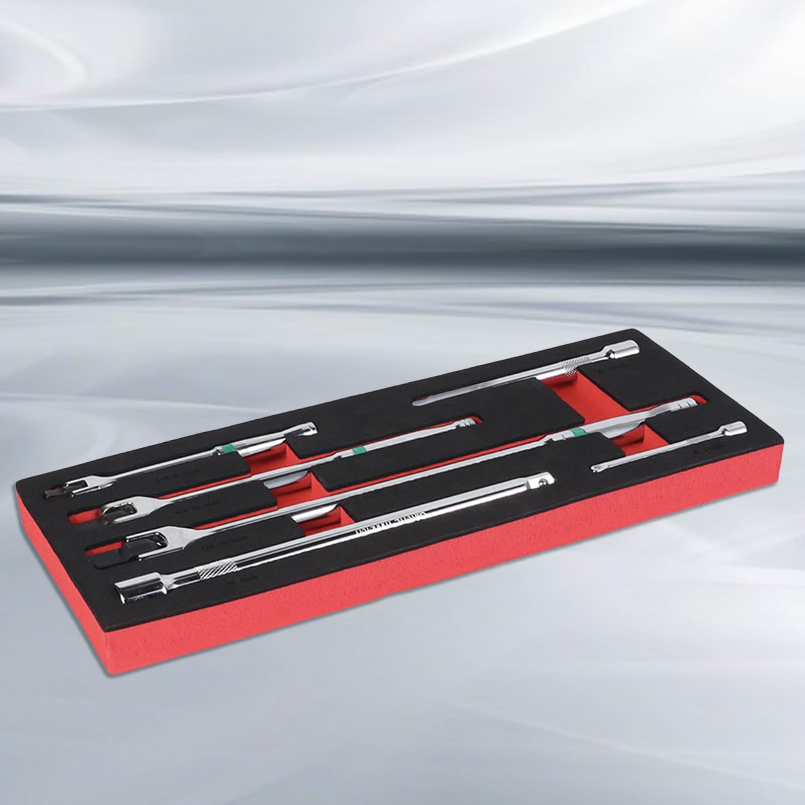 6-teiliges Breaker Rod Set 1/4 Zoll 3/8 Zoll 1/2 Zoll Antriebe Heavy Duty Breaker Rod Drehbarer Kopf Metall für einfache Lagerung