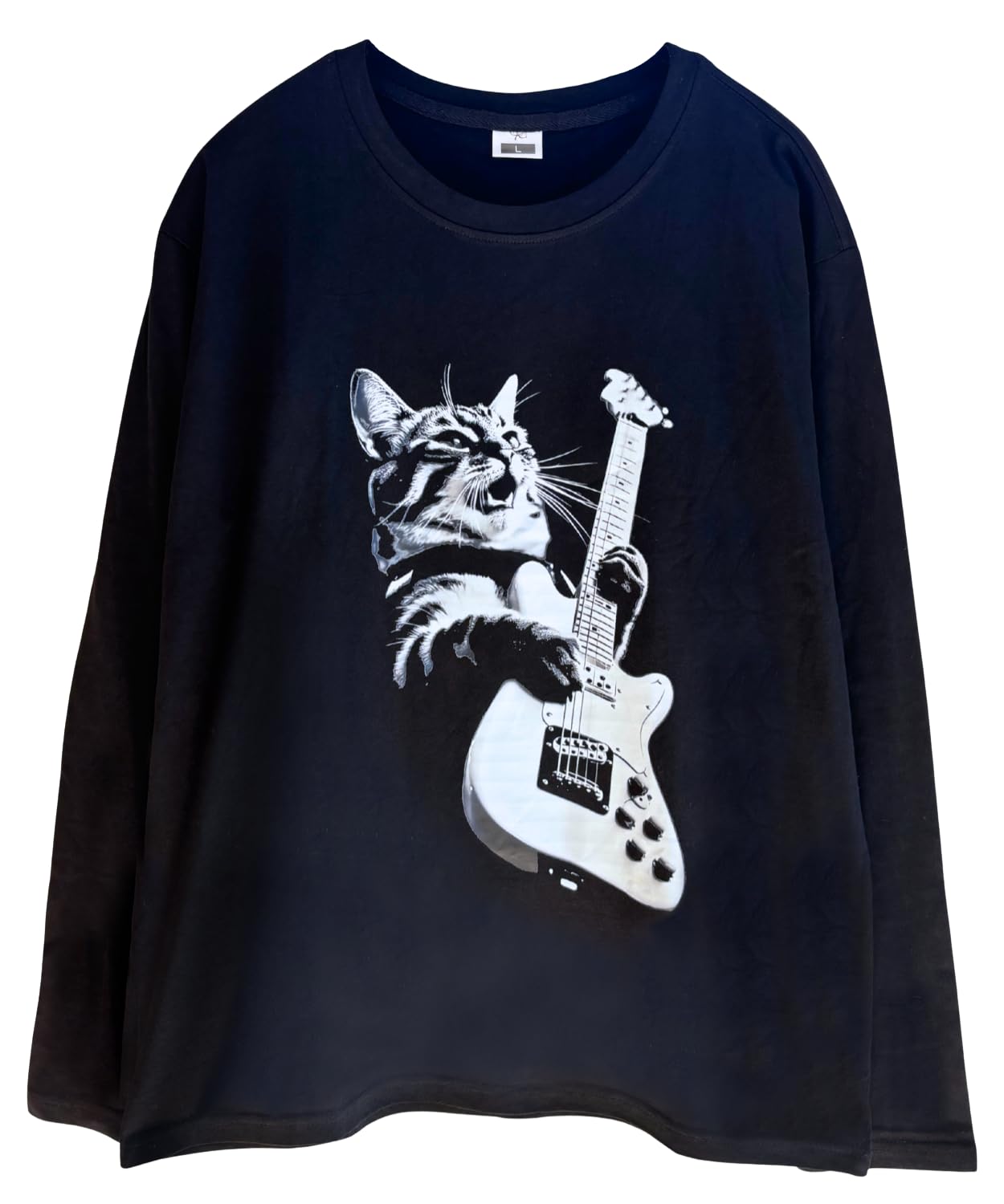 [UNIVERSTOCK] [ユニバーストック] 猫 ギター Tシ【新品未仕様】 61zn64mzxDL.jpg
