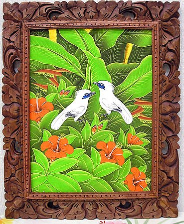 アクリル画 花と白い鳩のモチーフ アクリル画 花と白い鳩のモチーフ アクリル画 花と白い鳩のモチーフ