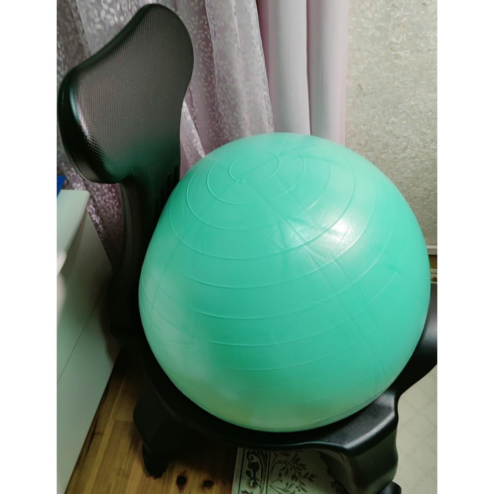 Sedia Palla Ufficio Sedia con Palla da Esercizio Rotante e Pompa, Sedia da Ufficio Ergonomica con Palla da Yoga per Ufficio in Gravidanza, Sedia da Scrivania(B)