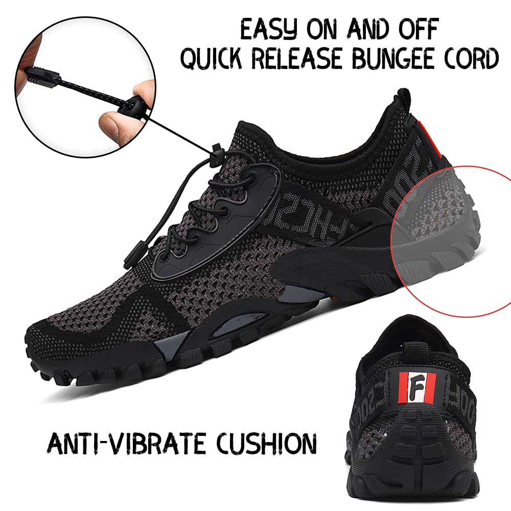 DimaiGlobal Trekking Scarpe da Spiaggia Uomo All'aperto Sandali Sneakers Sportivi Estivi Pescatore Passeggio in Acqua Mare Escursionismo Traspiranti e Leggero Asciugatura Rapida