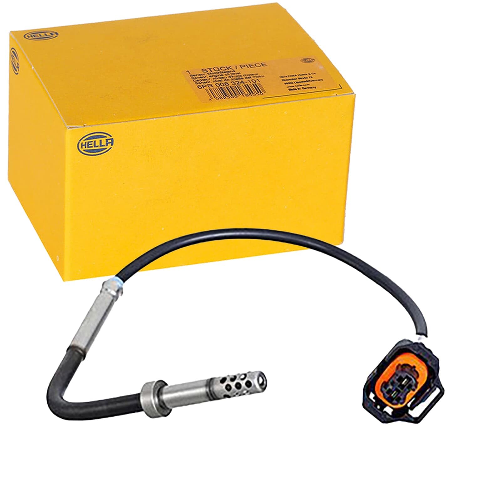 HELLA 6PT 010 376-421 Sensore, temperatura gas di scarico, 2 poli, avvitato, cavo: 180 mm | Compatibile con: CHEVROLET CAPTIVA, CAPTIVA Van, OPEL ANTARA A