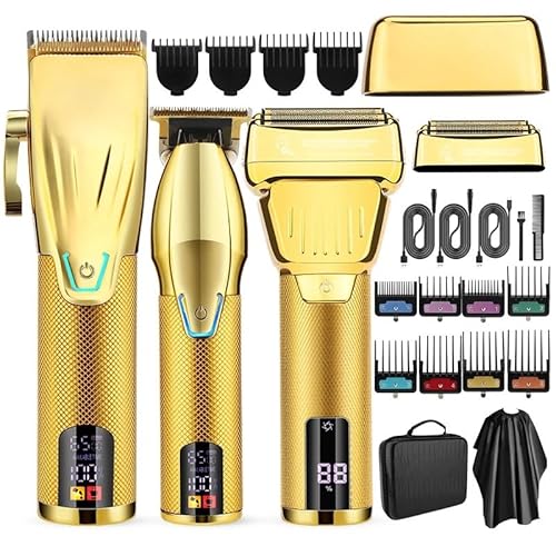 toothgeneric Hair Clippers for Men, 3PCS Professional Grooming Set Hair
