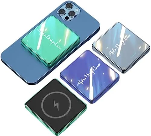 Miniatura 4 de AlphaDesignLuxe Banco de energía magnético de 10000 mAh, carga rápida, inalámbrico, 15 W, USB-C, 20 W, Mag-Safe para iPhone, Samsung, Huawei,