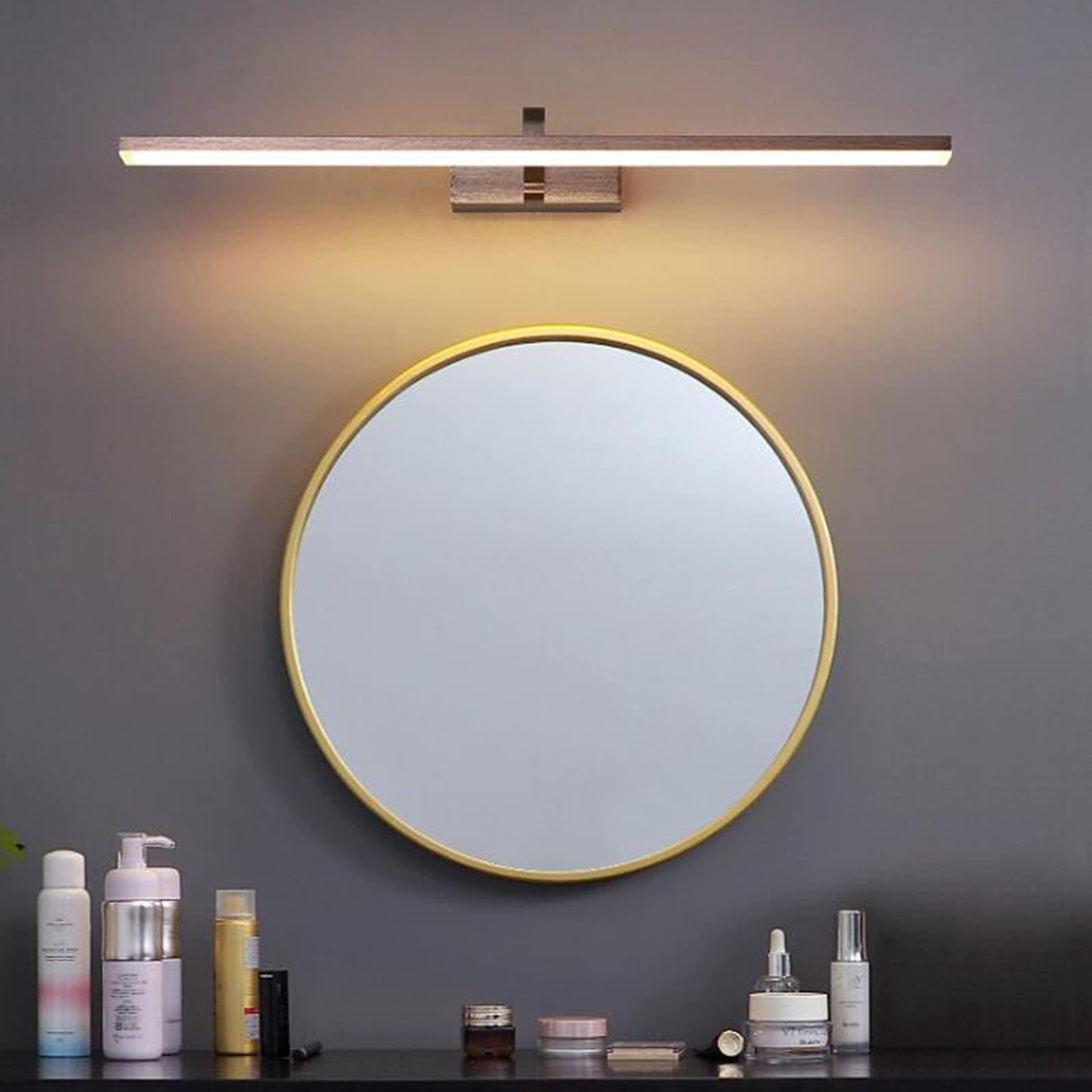 Badspiegellampen Led-Spiegelleuchte Badezimmer Wasserdichte Schrankleuchten Wandleuchte Schminkspiegel Frontleuchte Waschtischbeleuchtung, Einfache Aluminium-Spiegelleuchte Wandleuchte/Warm L