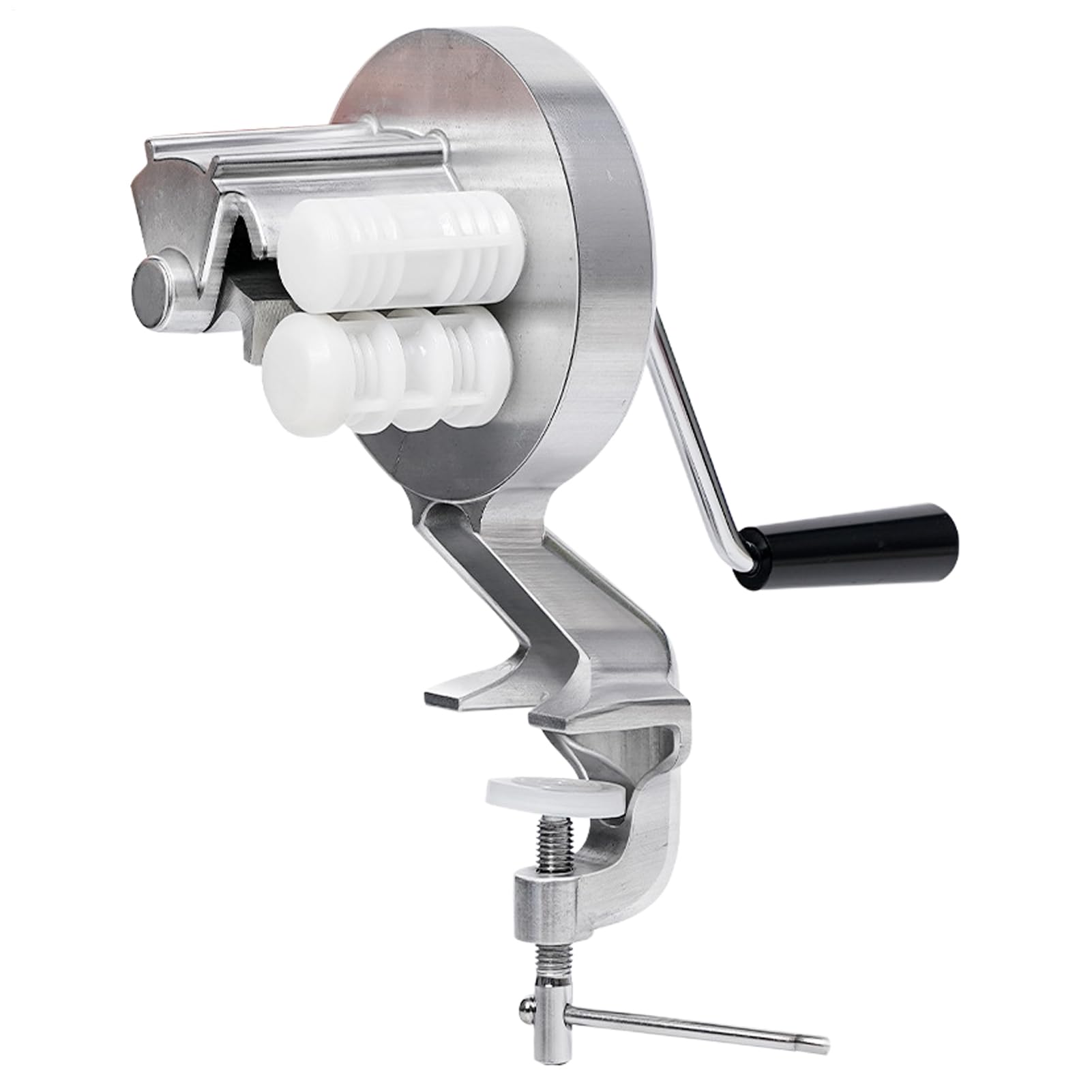 Prensa de fideos manual con manivela Cavatelli Maker Máquina de aleación de aluminio Macaroni Maker Manivela Prensa de pasta para pasta casera Como Fusilli