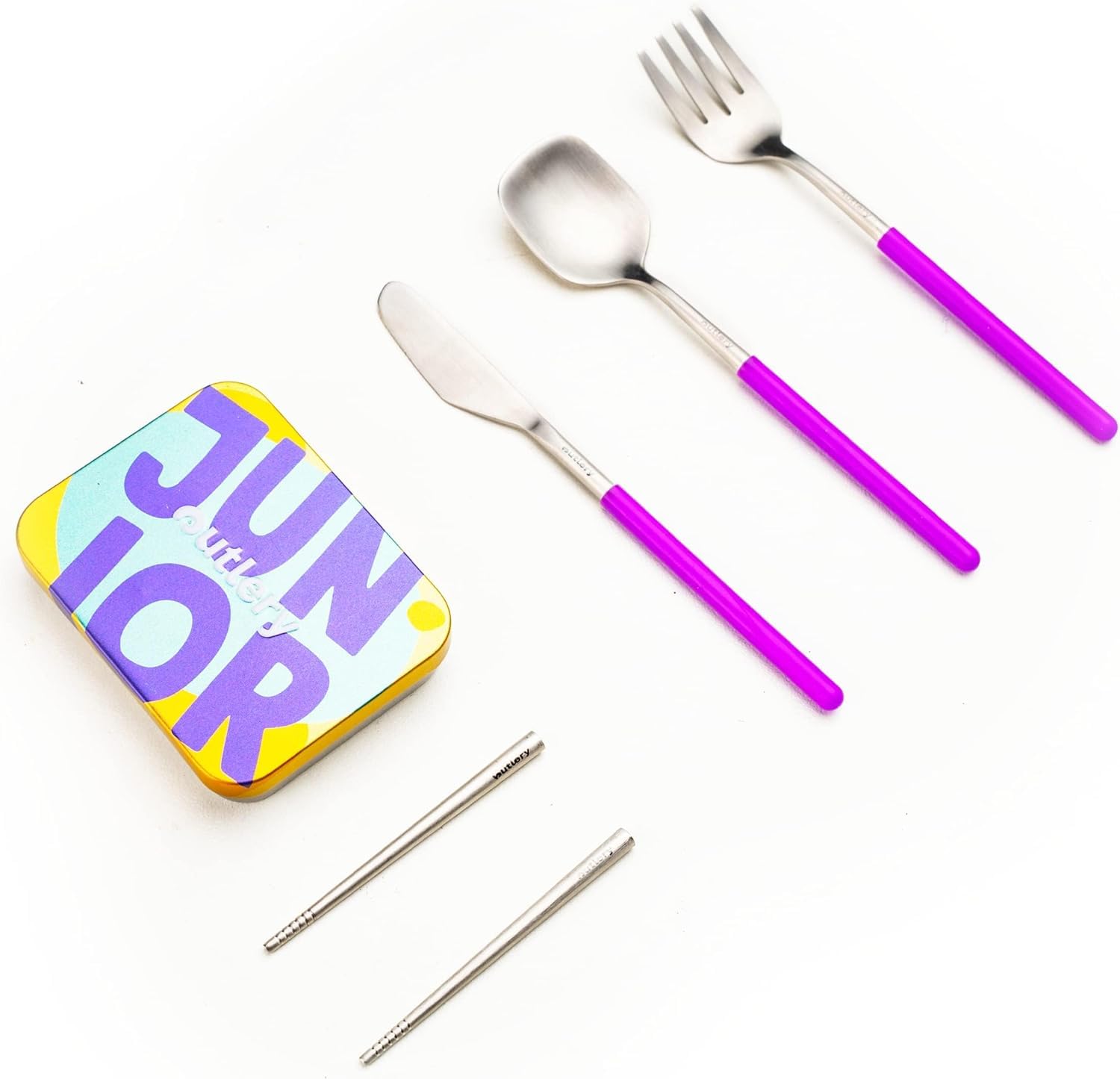Sztućce podróżne, sztućce kempingowe, zestaw sztućców kempingowych, sztućce podróżne z etui, sztućce outdoorowe, sztućce w podróży, spork, 1 osoba (1, fioletowy)