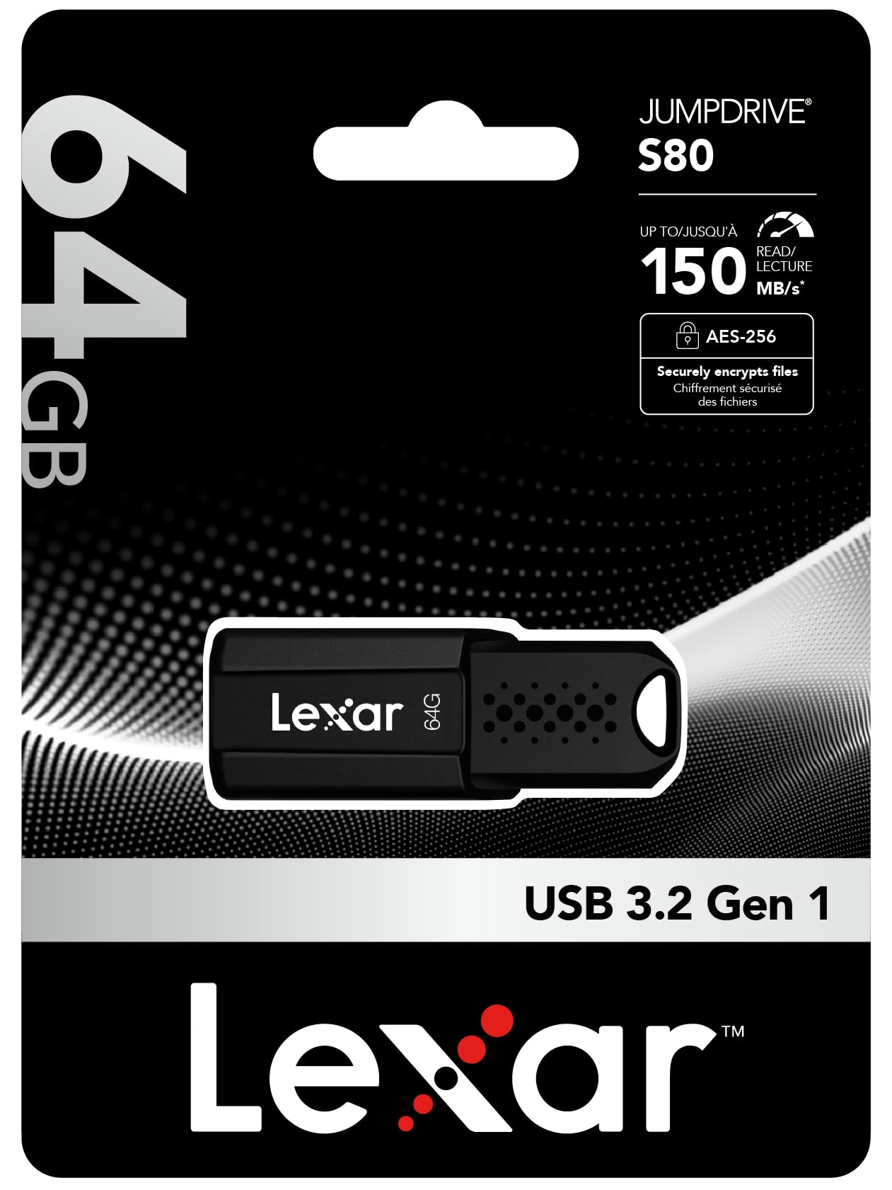 Lexar JumpDrive S80 – USB 3.1 Flash-Laufwerk, 64 GB