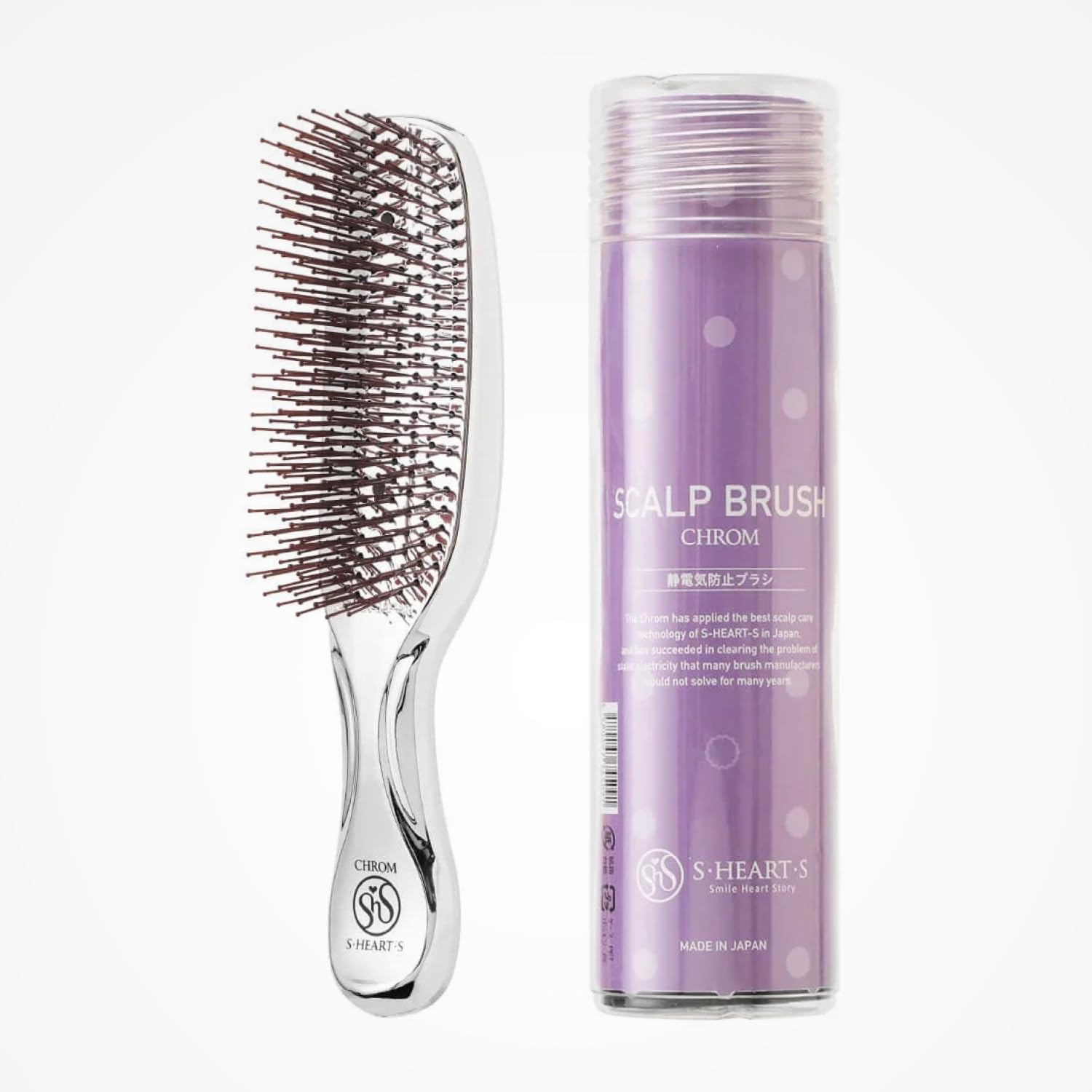 S-HEART-S Scalp Brush Cromo