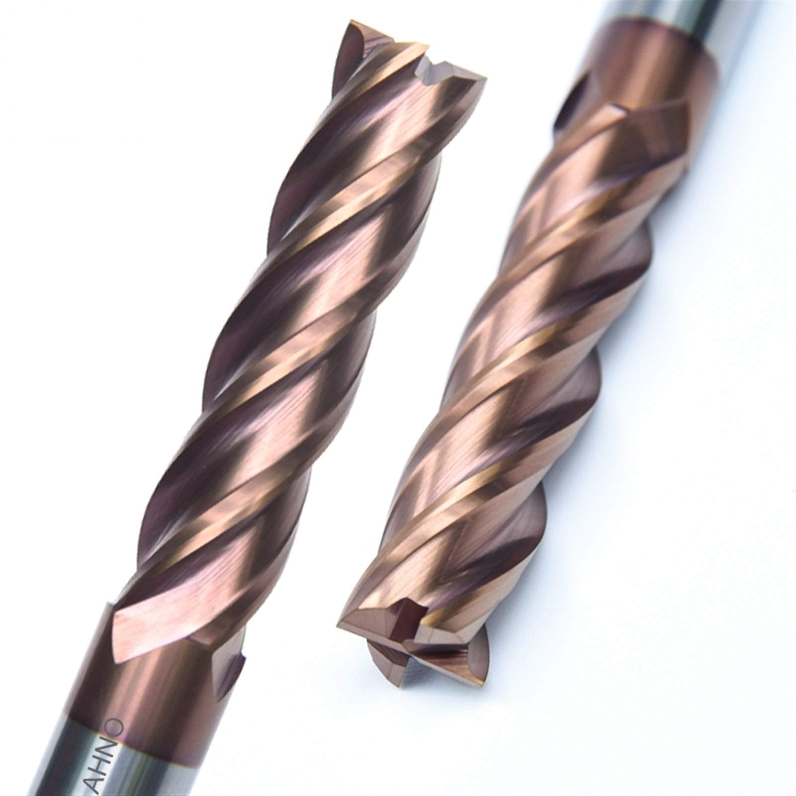 Xianglaa-bit de enrutador, bits de carburo de tungsteno Largos Extra CNC Herramientas de fresado Cuadrado CNC HRC55, Recubrimiento de Cobre basado en Alcr