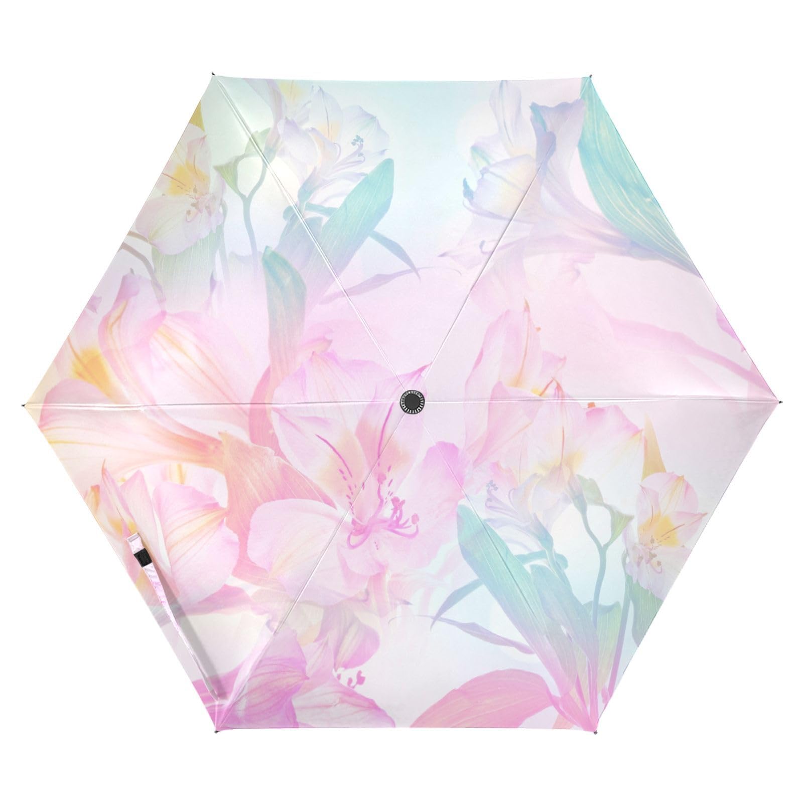 Amazon.com: VIGTRO Automatic Folding Umbrella Floral Pastel Colors 
