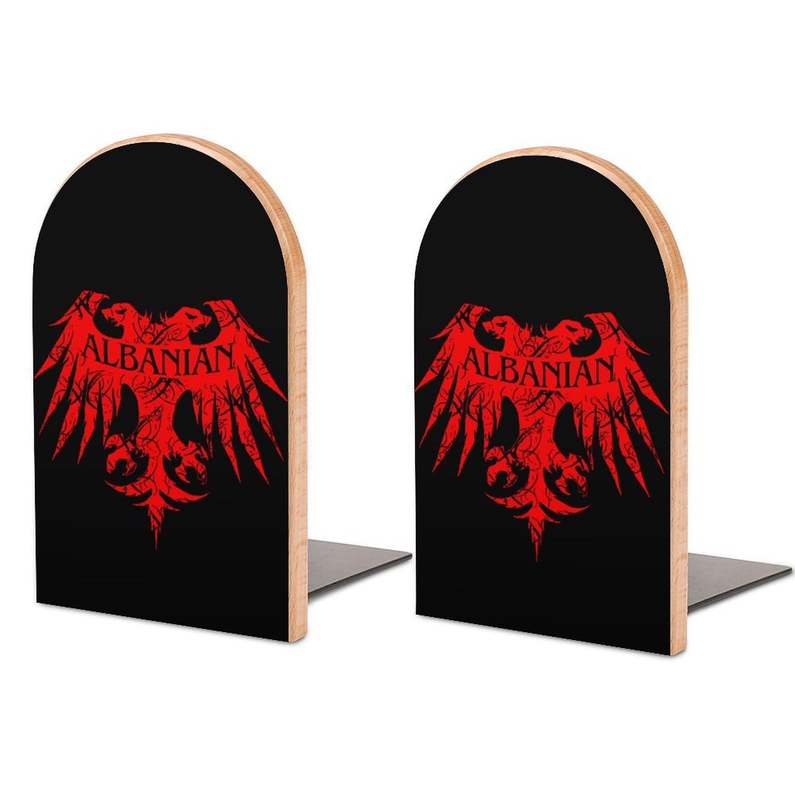 Albanian Eagle Book Ends for Shelves Bookends Bookshelf Holder Stand Books Stopper Home Office Decor
