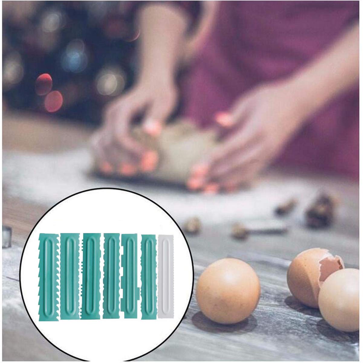 4 Raschietti Per Decorare Torte - Pettini Per Crema Al Burro Con 8 Forme Diverse, Ideali Per Cake Design - Foto 12