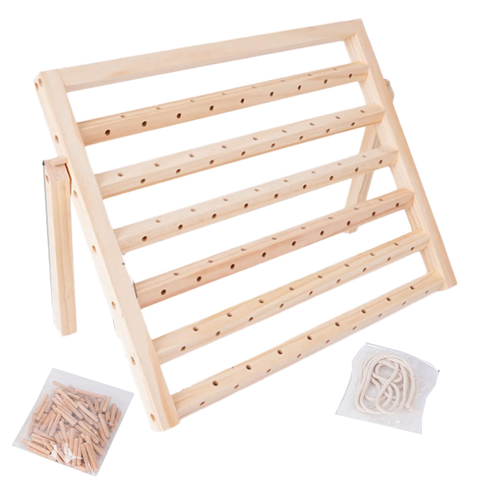 Uqezagpa Sewing and Embroidery Organization Rack Convenient Wood Thread Stand Rack for Organizing Sewing and Quilting