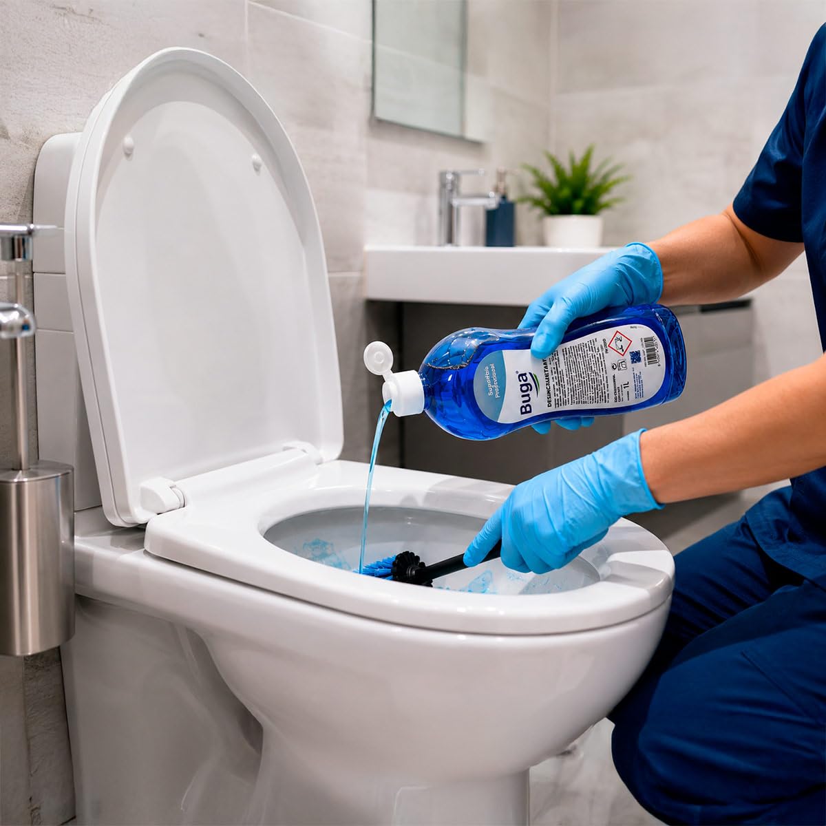 BUGA | Desincrustante baños - 1 L,Pack de 12 unidades