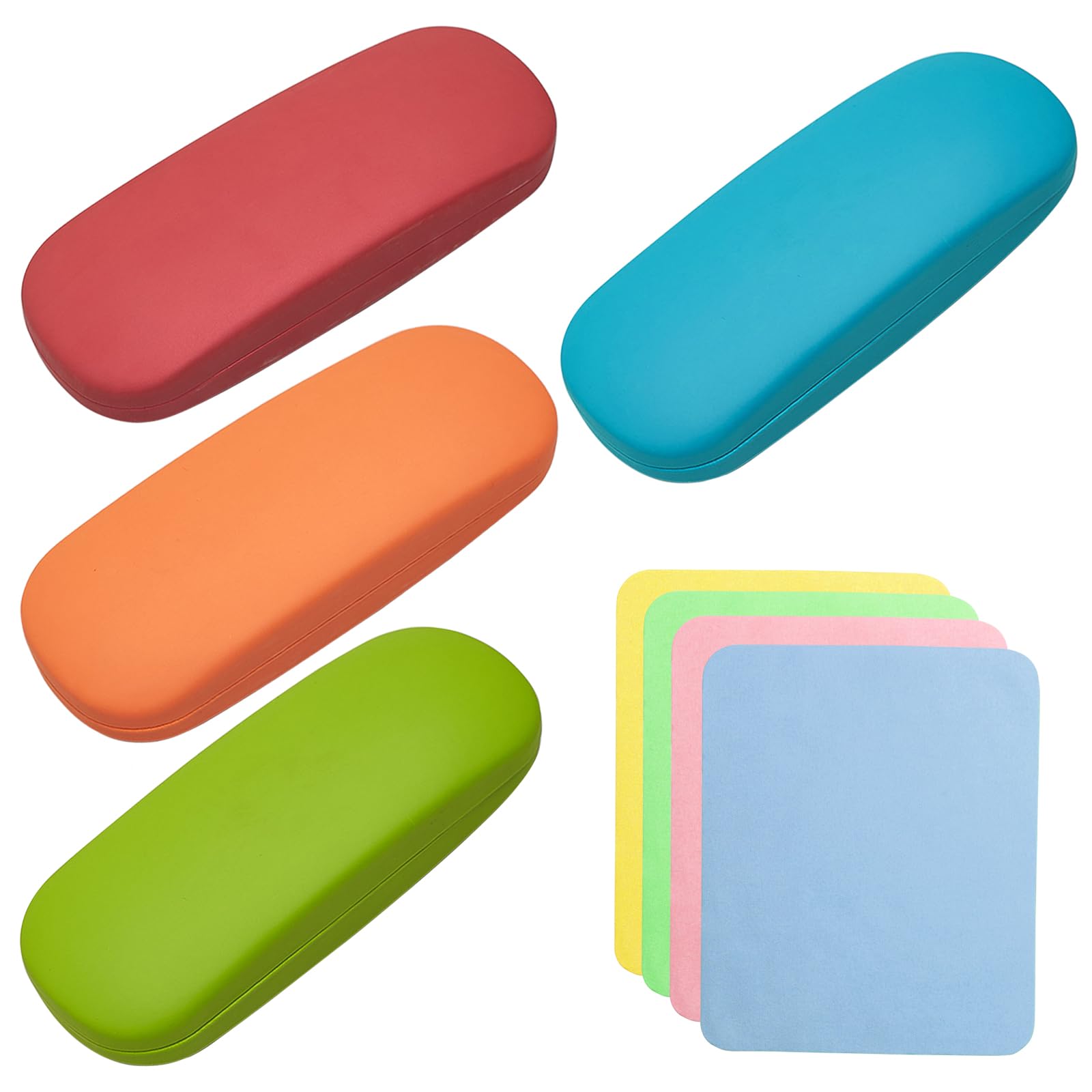 4 PACK Hard Glasses Case, Portable Eyeglass Case, Sturdy Glasses Case