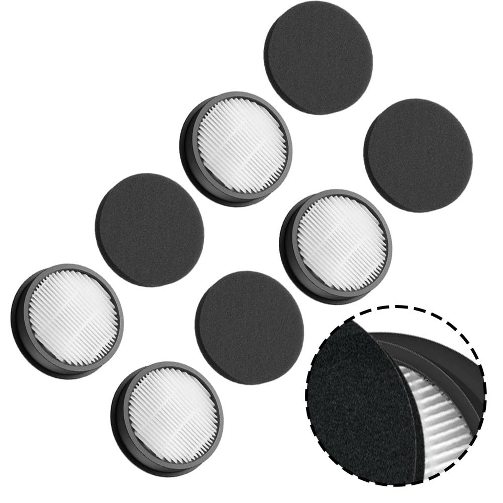 Zestaw wymiennych filtrów do odkurzaczy bezprzewodowych, 4 filtry, 4 pady