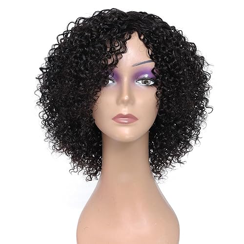 Miniatura 8 de HUA Pelucas de cabello humano gris sin pegamento para mujeres negras, pelucas cortas rizadas grises para mujeres negras, cabello humano mezclado