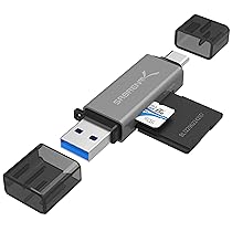 SABRENT Lettore Schede SD & micro SD, Alta Velocità Adattatore USB 3.0 Tipo C OTG, Supporta SD, SDHC, SDXC, MMC, MicroSD, T-Flash (CR-BCA2)