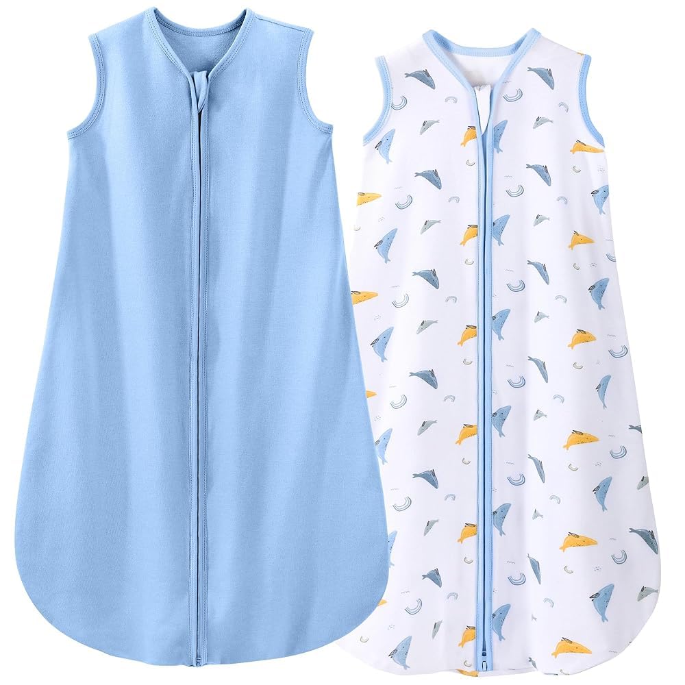 Yoofoss Baby Sleeping Bag 0.5 Tog - 12-18 Months 2 Pack Summer Sleeping Bag Baby 100% Organic Cotton Sleep Sack for Newbron Infant Toddler — view 9