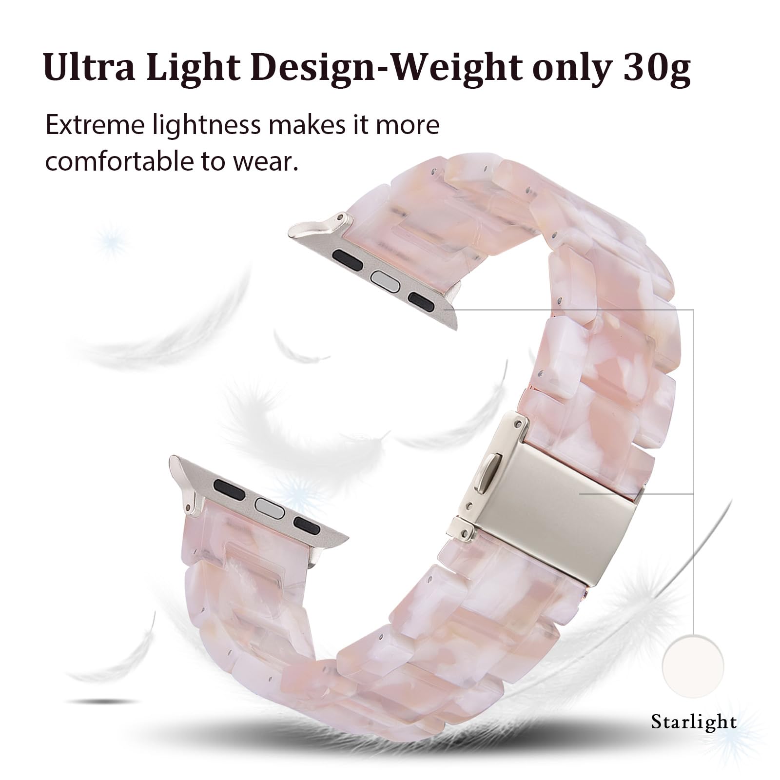 Amazon.com: V-MORO Resin Bands Compatible with Apple Watch