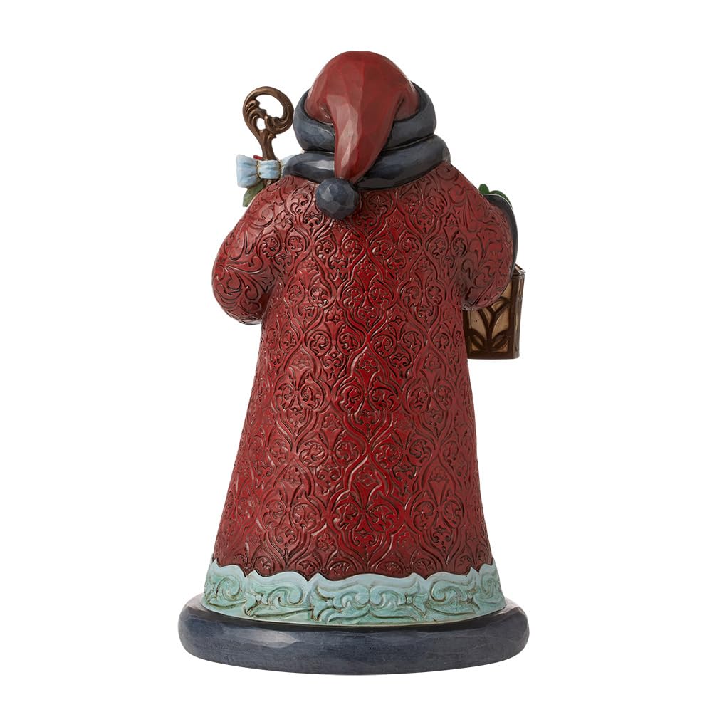 Enesco Jim Shore Heartwood Creek Holiday Manor Weihnachtsmann mit Stock und Laterne, 25,4 cm, mehrfarbig