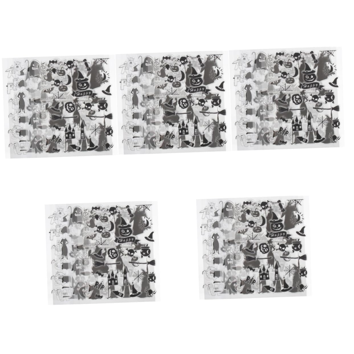 SHINEOFI 50pezzi Timbri Trasparenti Halloween Silicone Per Timbri Decorativi Per Scrapbooking e