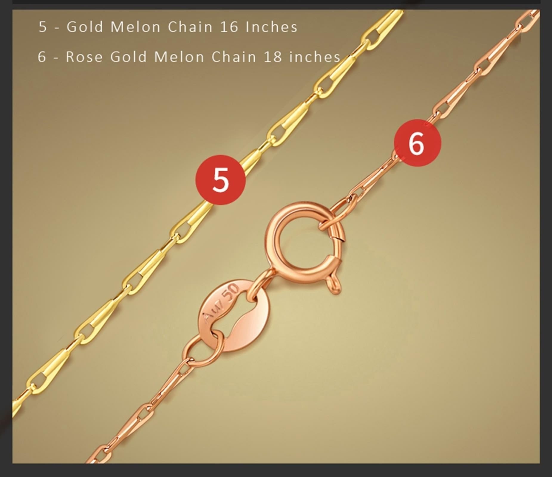 Collar de oro rosa de 18 quilates Au750, cadena de ancla/cadena veneciana/colgante Rolokette colgante, collar para mujer, collar de oro rosa de 18 quilates, collar para mujer, joyas