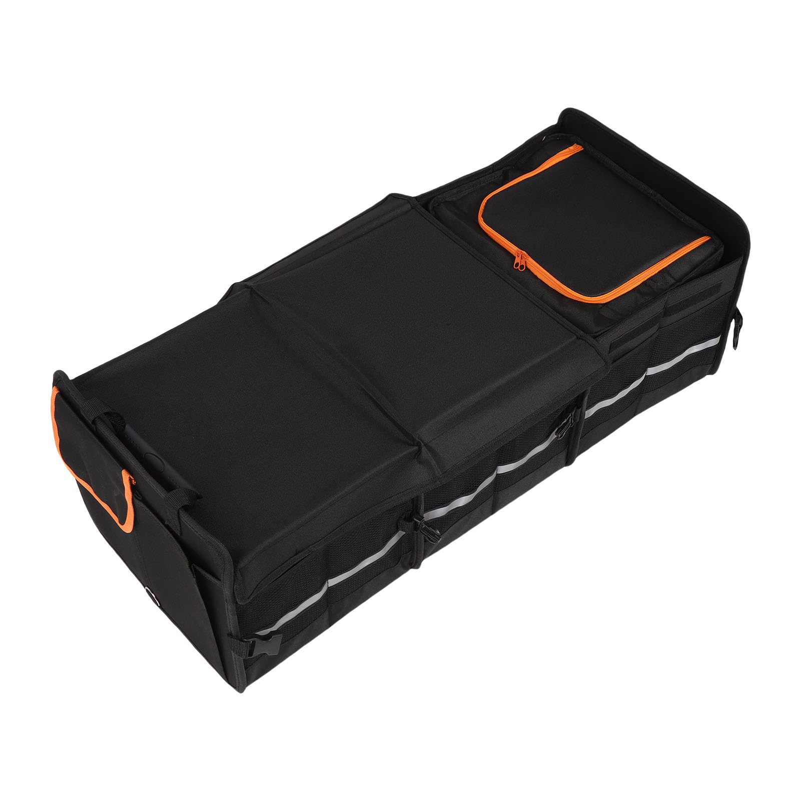 Organizador de Maletero Grande, Caja de Almacenamiento Plegable para Coche de 105 L con Bolsa Térmica Aislante, Organizador de Maletero con Múltiples Compartimentos a Prueba de Fugas, para