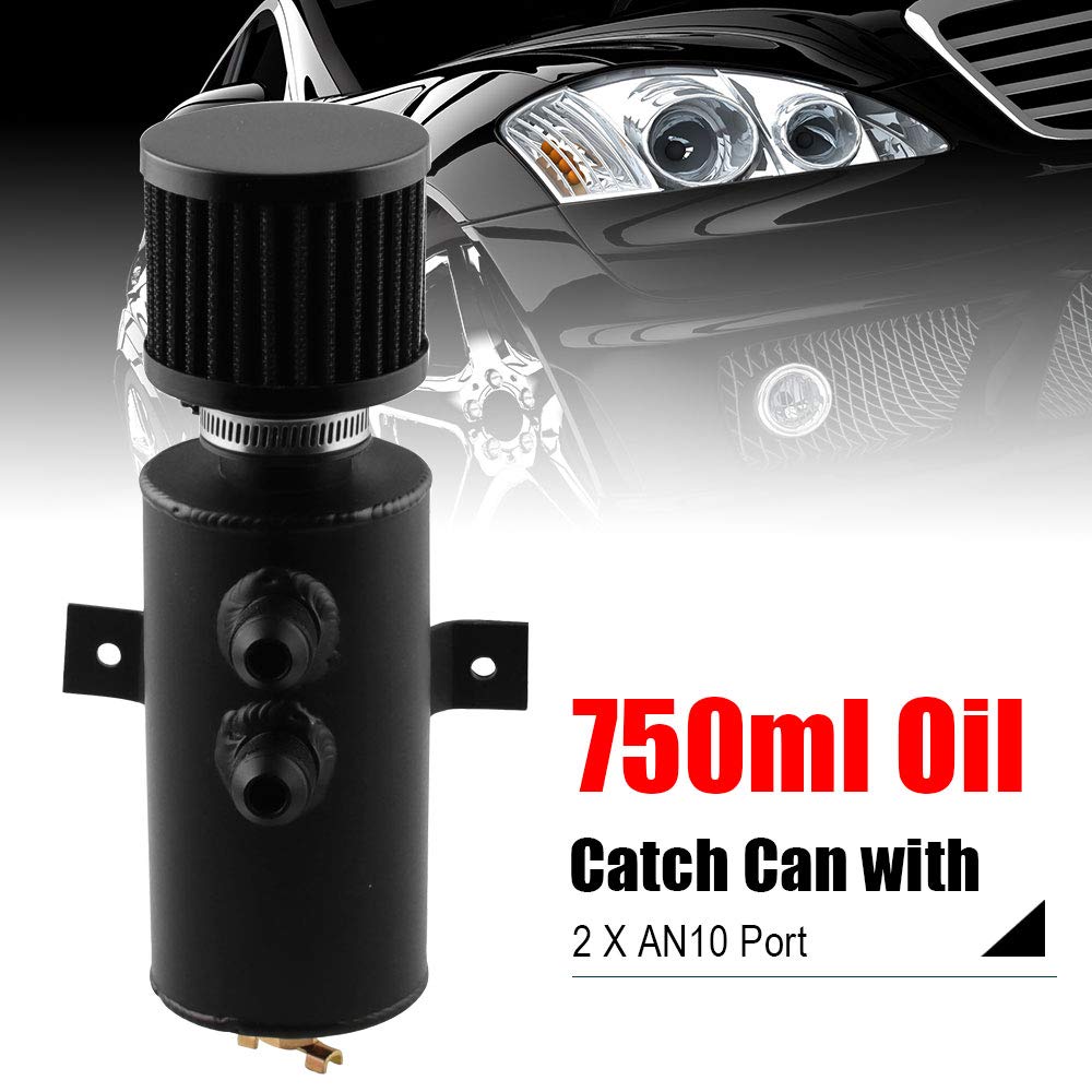 Buy RYANSTAR Baffled Oil Catch Can Oil Breather Tank with Drain Valve 2