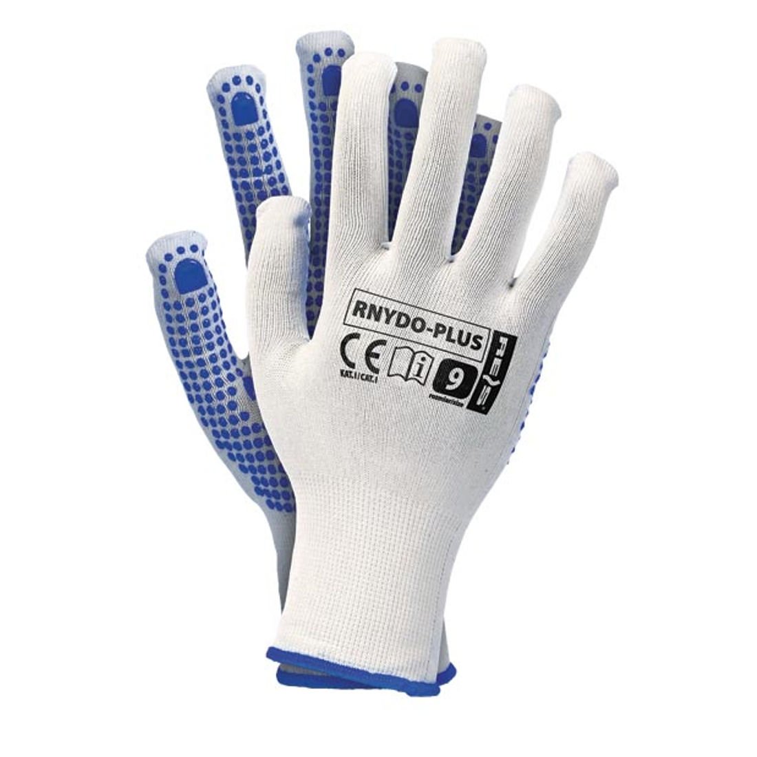 12 Paar Arbeitshandschuhe, Handschuhe mit Noppen Gr. 9