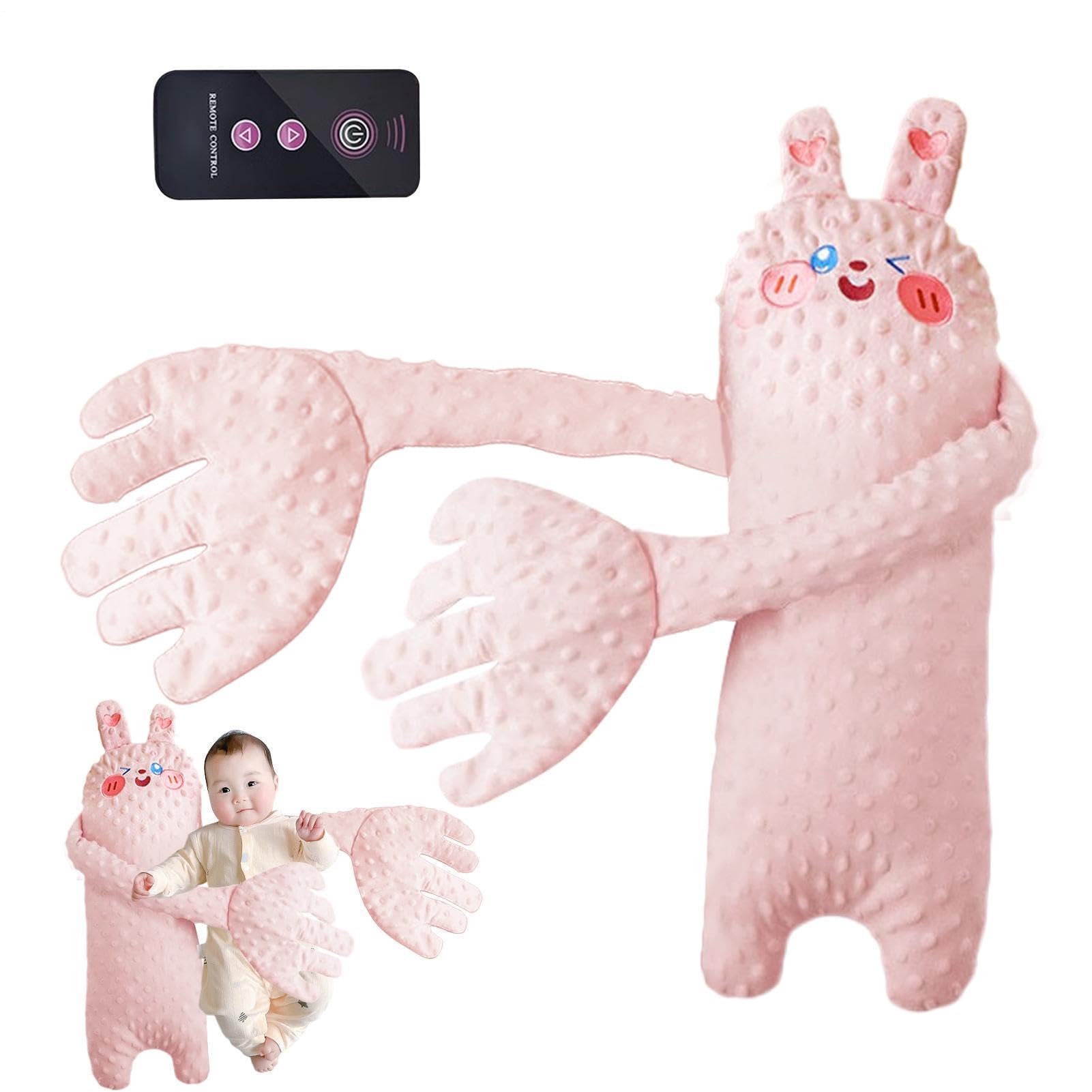 BabyPatting Soother Pillow, Slapping Soft Comfort Plush Animal, Kids Sleeping Toy Doll, Vibrating Mattress Pad, Electric Shape Toy with Remote, for Boys Girls Vibrating Mattress Pad