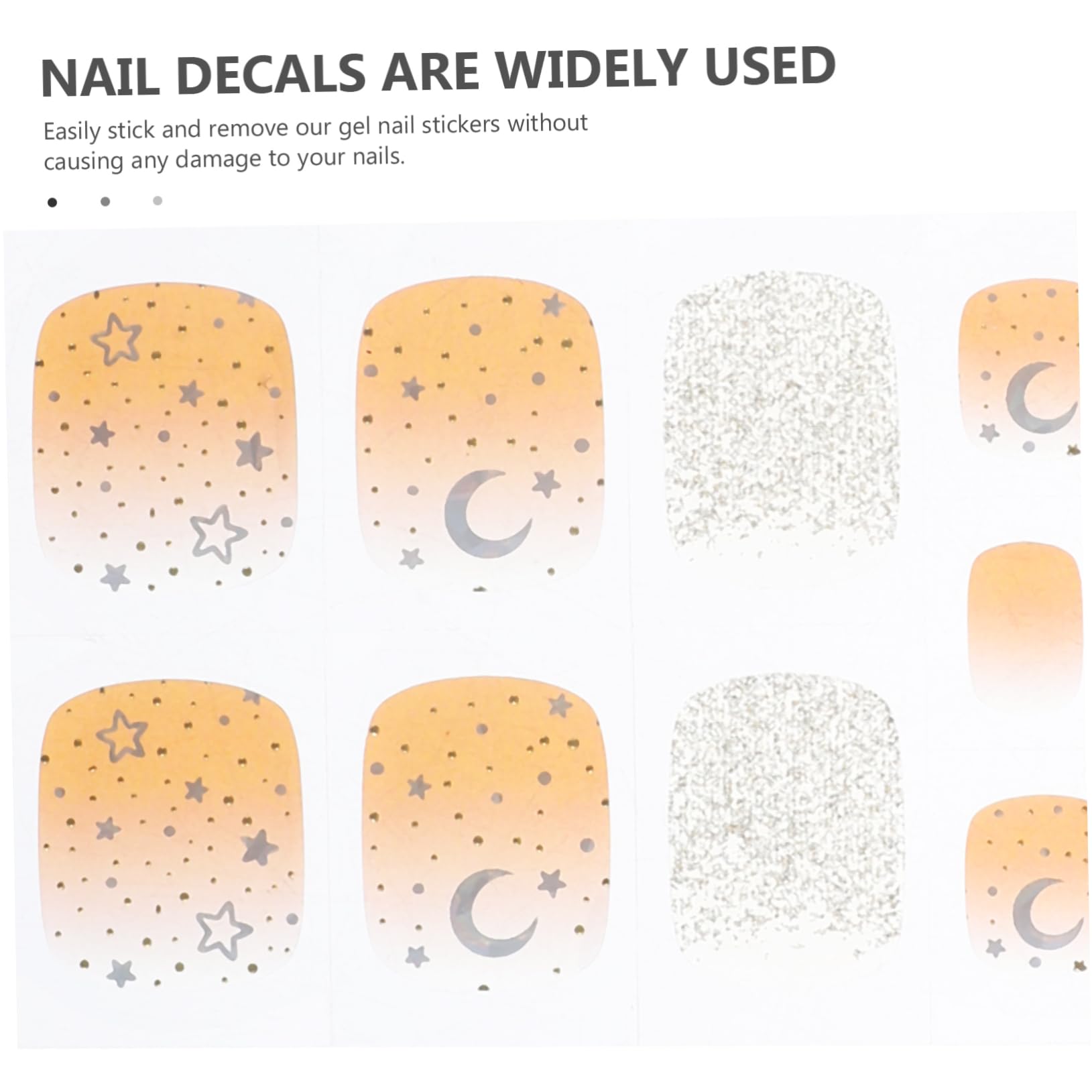 4 set di adesivi in gel da donna, autoadesivi, per unghie decorative, facili da applicare, con lima per unghie e asta di legno, versatili per unghie finte e altro ancora